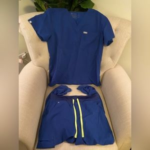 Limited Edition Electric Blue Zamora Jogger Scrub Set